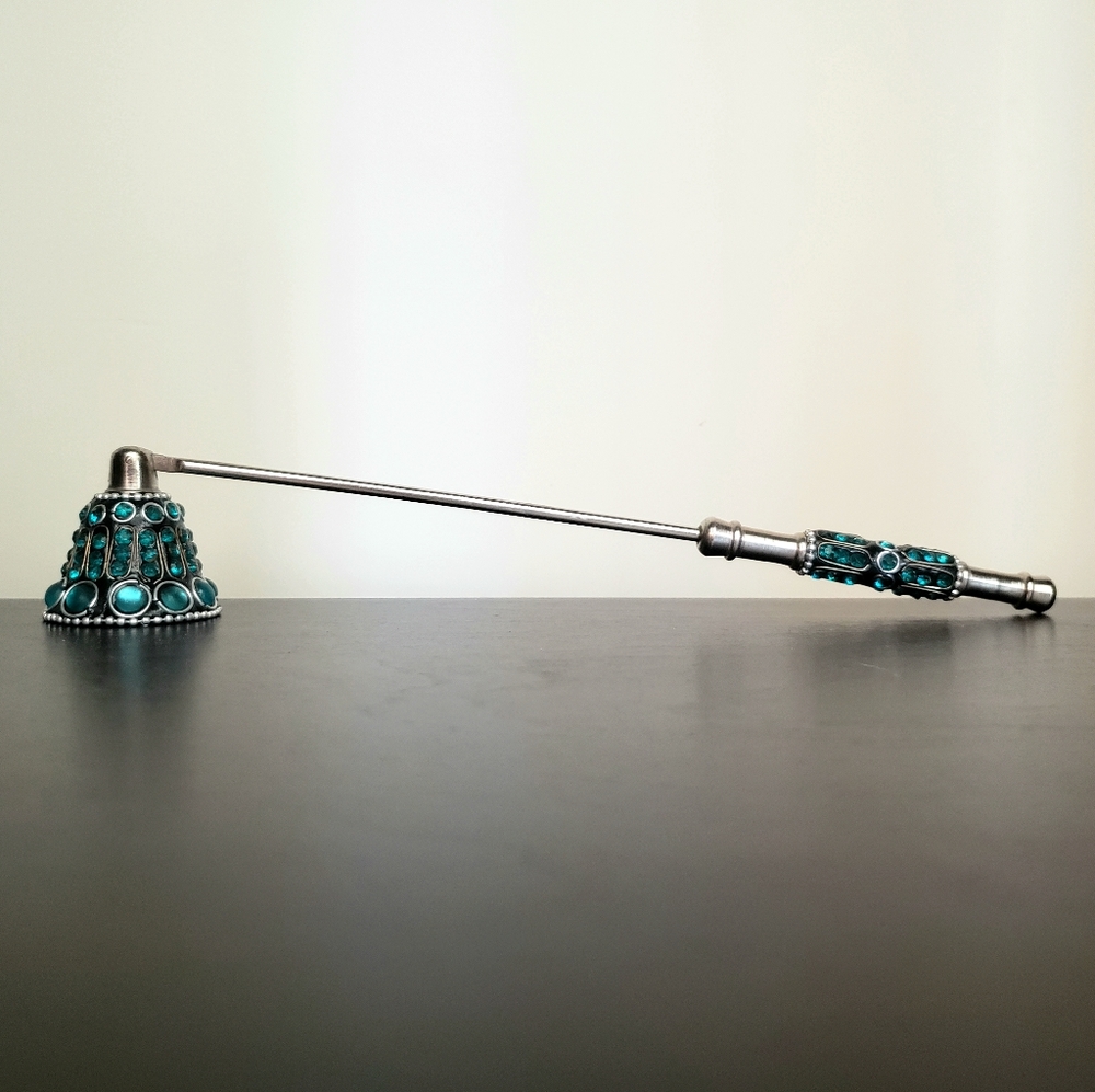 Blue Jeweled Candle Snuffer